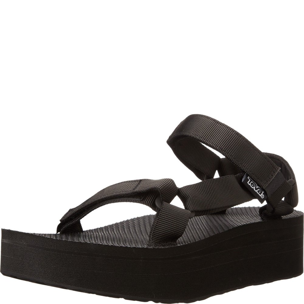 TEVA WOMEN'S FLATFORM UNIVERSAL PLATFORM SANDAL, BLACK, 6 M US - Picture 2 of 4